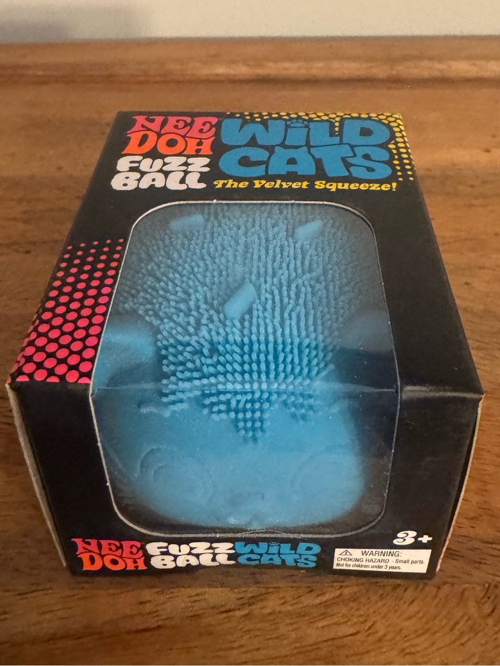 NeeDoh Wild Cats Fuzz Ball - Blue Squishy Toy
